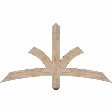 Ekena Millwork Davenport Smooth Timber Gable Bracket, Douglas Fir, 48"W x 26"H x 3 1/2"D x 3 1/2"F, 13/12 Pitch GBW048X26X0404DAV00SDF